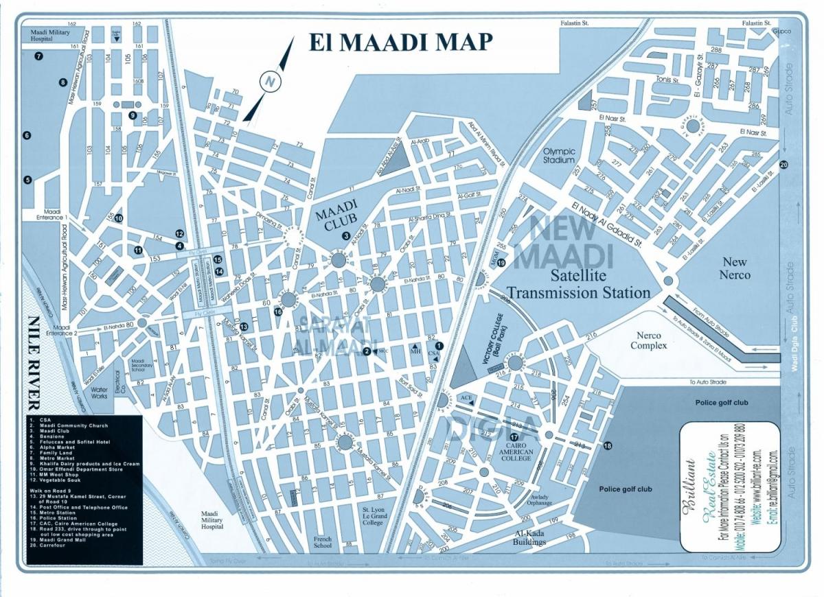 Карта на maadi каиро