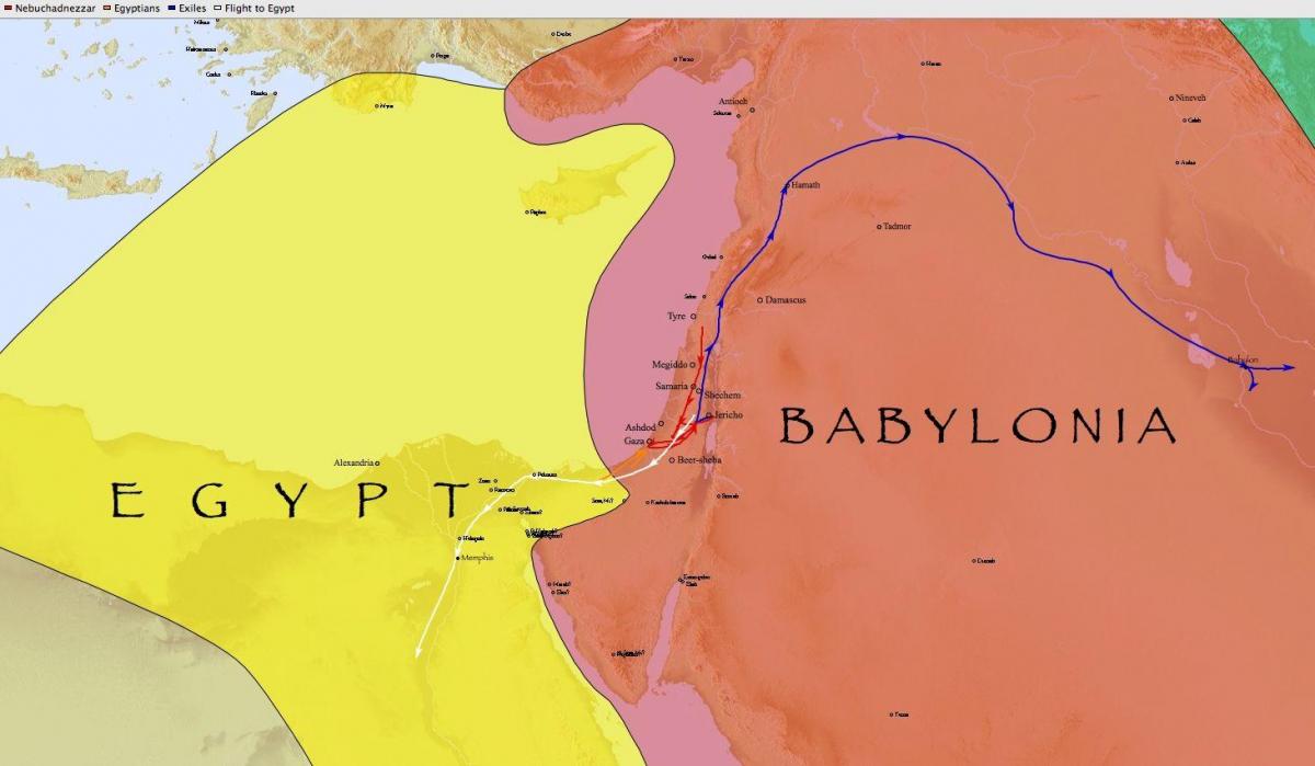 Карта на вавилон и египет