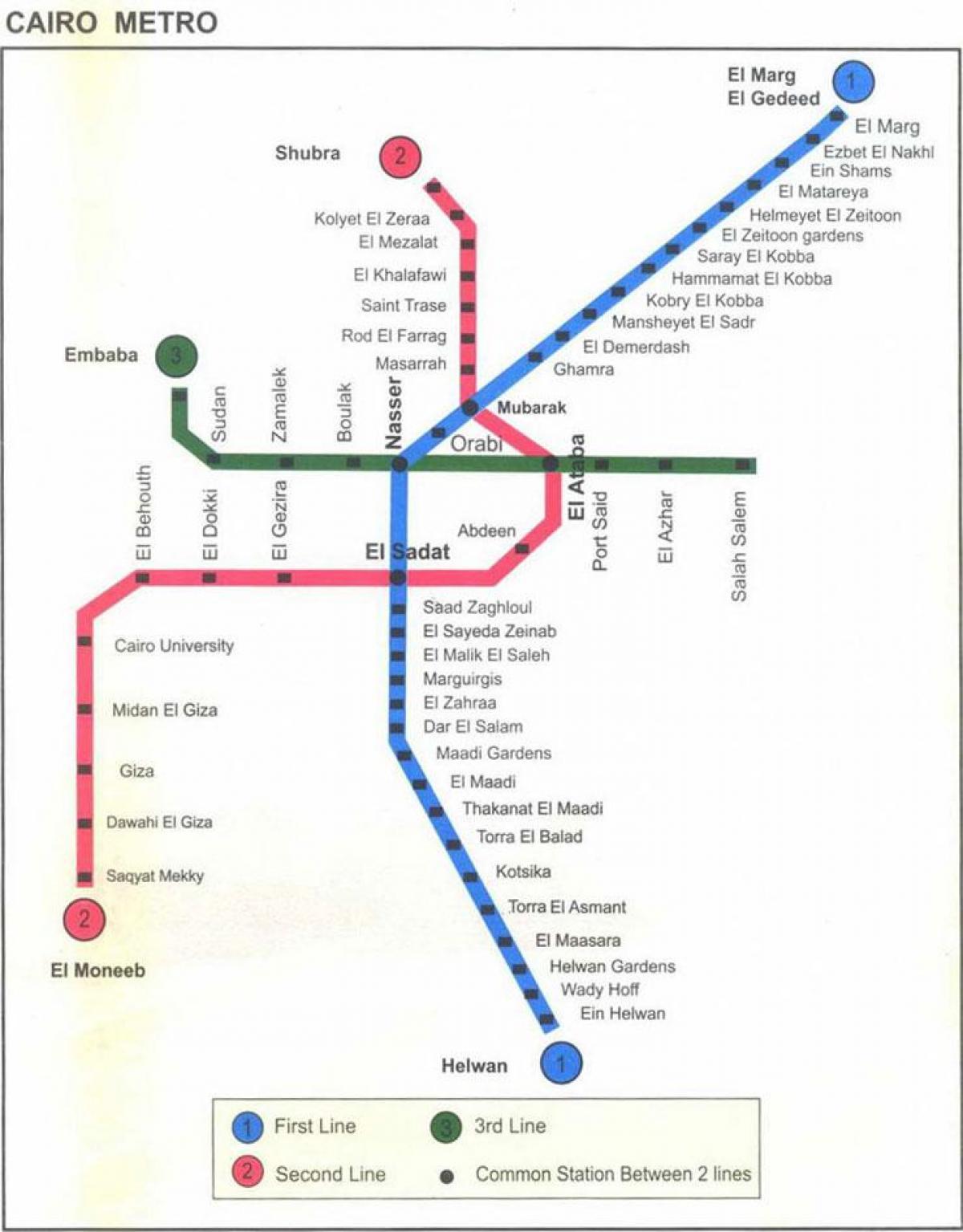 каиро метрото мапа