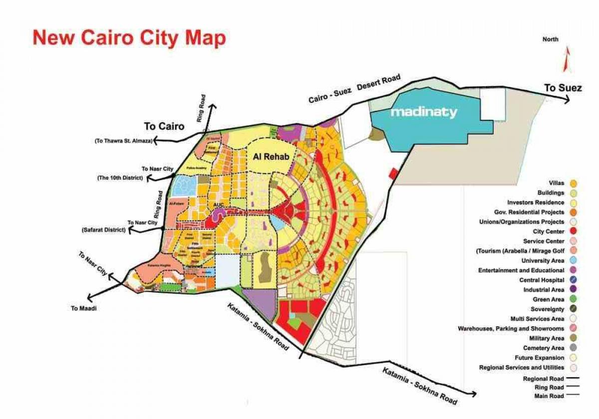 Мапата на новиот град каиро