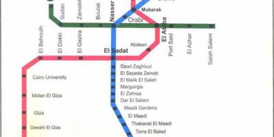 Каиро метрото мапа